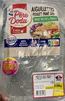 Aiguilllettes poulet pané cru huile d’olive et basilic