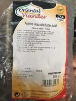 Poitrine veau cuite fumee halal