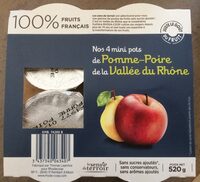 Nos 4 mini pots de Pomme-Poire de la vallee du Rhone