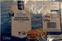Morceaux de thon albacore au naturel