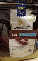 Chocolat lait de couverture 38% cacao en palets sachet 5 kg