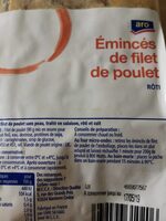 Émincés de filet de poulet