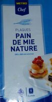 Plaques de pain de mie nature