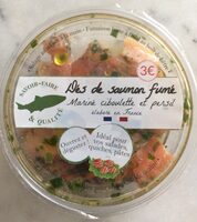Dés de saumon fume