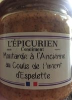 Moutarde à l'ancienne au coulis de piment d'espelette