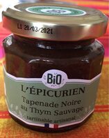 Tapenade Noire au Thym Sauvage