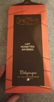 Chocolat lait noisettes entières