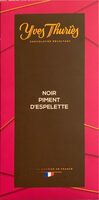Chocolat Noir piment d'Espelette