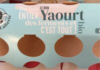Le Bon Yaourt bio au lair entier