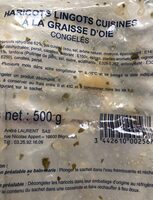 Haricots lingots cuisinés a la graisse d'oie