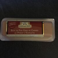 Bloc Foie Gras Canard P. Espelette 110 G, 1 Pièce