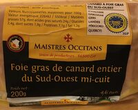 Foie gras de canard entier du sud ouest mi cuit