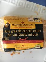 Foie gras de canard mi-cuit au piment d'Espelette
