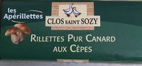 Rilettes pur canard aux cepes