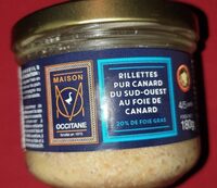 Rillettes pur canard du Sud-Ouest au foie de canard