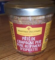 Pâté de campagne pur porc au piment d espelette