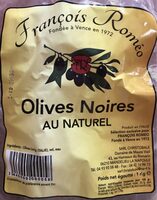Olives noires au naturel