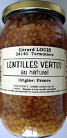 Lentilles vertes au naturel - 660 g - Gérard Louis