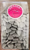 Dragées mini cœur vernis gris