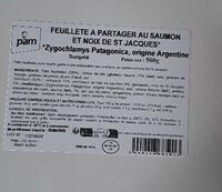 Feuilleté à partager au saumon et noix de st Jacques