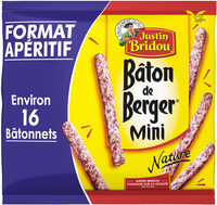 Justin Bridou Saucisson sec Petits Bâtons de Berger nature le paquet de 160 gr