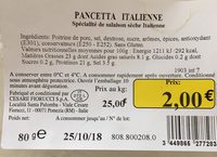 Pancetta italienne