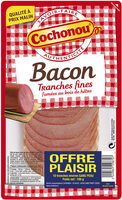 Bacon tranches fines fumées au bois de hêtre