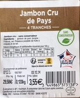 Jambon Cru de Pays