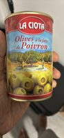Olives vertes farcies aux poivrons