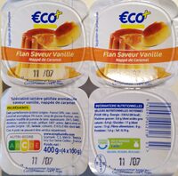 Flan saveur vanille nappé de caramel