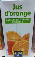 Jus d'orange à base de jus d'orange concentré