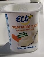 Yaourt nature sucré au sucre de canne