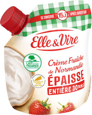Elle & vire creme fraiche epaisse entiere 30%mg poche 324g