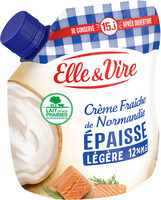 Elle & vire creme fraiche epaisse legere 12%mg poche 328g