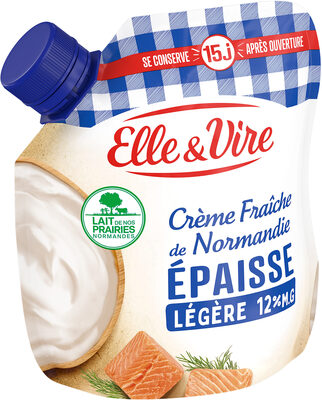 Elle & vire creme fraiche epaisse legere 12%mg poche 328g