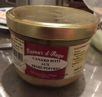 Canard roti aux trois pouvres
