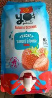Yaourt à boire aux fraises mixées