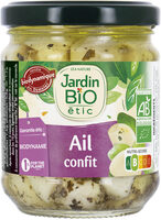 Ail confit à l'huile d'olive et basilic
