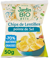 Chips de lentilles à la pointe de sel