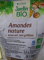 Amandes natures sans sel, non grillées