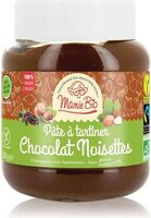 Pate à tartiner chocolat noisette sans gluten bio
