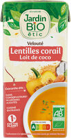 Soupe veloutée lentilles corail au lait de coco