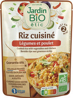 Riz cuisiné légumes et poulet