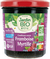 Confiture extra framboise myrtille