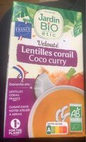 Velouté lentilles corail coco curry