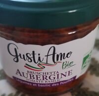 Bruschetta Aubergine tomate basilic