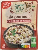 Trio gourmand Riz, lentilles et haricots