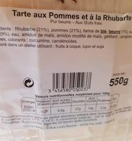 Tarte aux Pommes et à la Rhubarbe