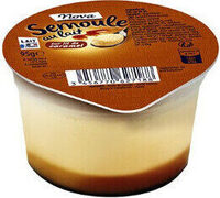 Semoule au lait sur lit de caramel