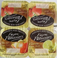 Yaourts aux fruits Façon Pâtissiers (Fraise, Pomme, Citron)